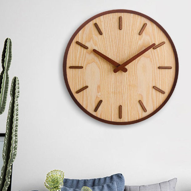 LuxeChronos - Nástěnné hodiny z ořechového dřeva