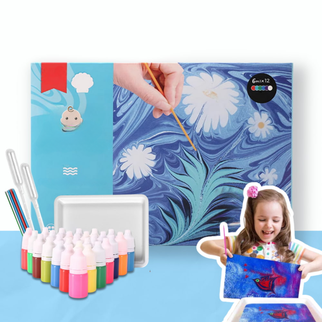 ColorBurst Splash – Marmorierfarben-Set für kreative Bastel- und DIY-Projekte