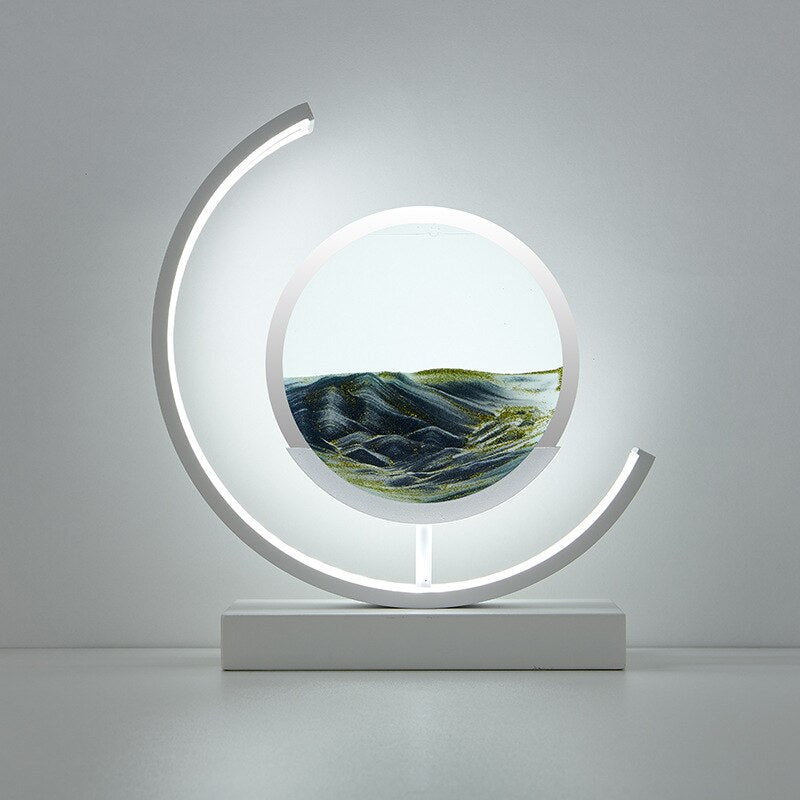 SandScape – stolní lampa s kinetickým pískem (pískové umění)