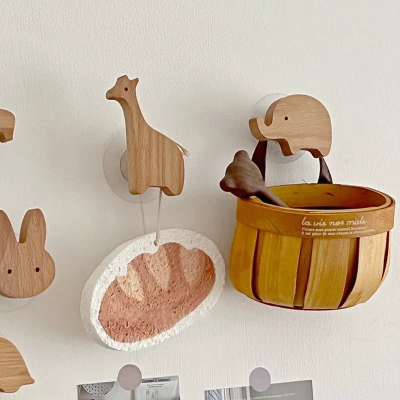 NordicPals - Ganci da Parete con Animali in Legno