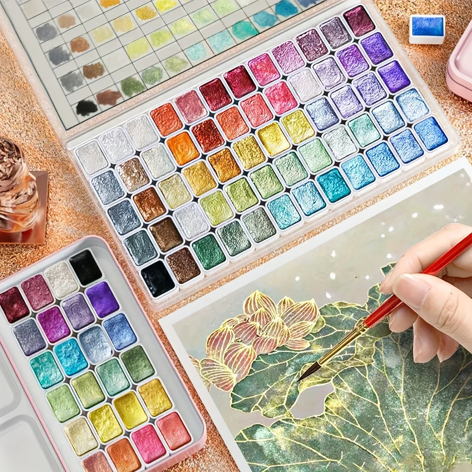 Kolorful Pearl Pigments – Shimmer Watercolor Paint Set