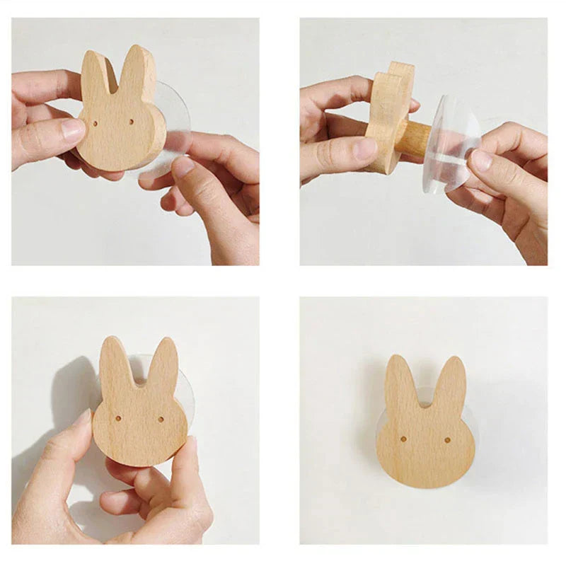 NordicPals - Ganci da Parete con Animali in Legno