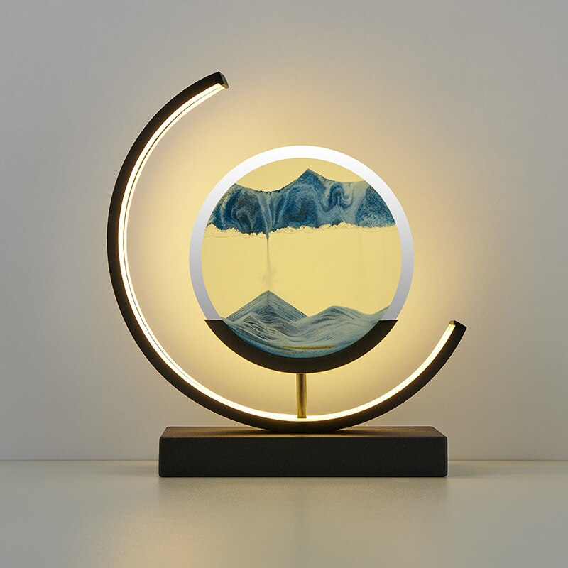 SandScape – stolní lampa s kinetickým pískem (pískové umění)