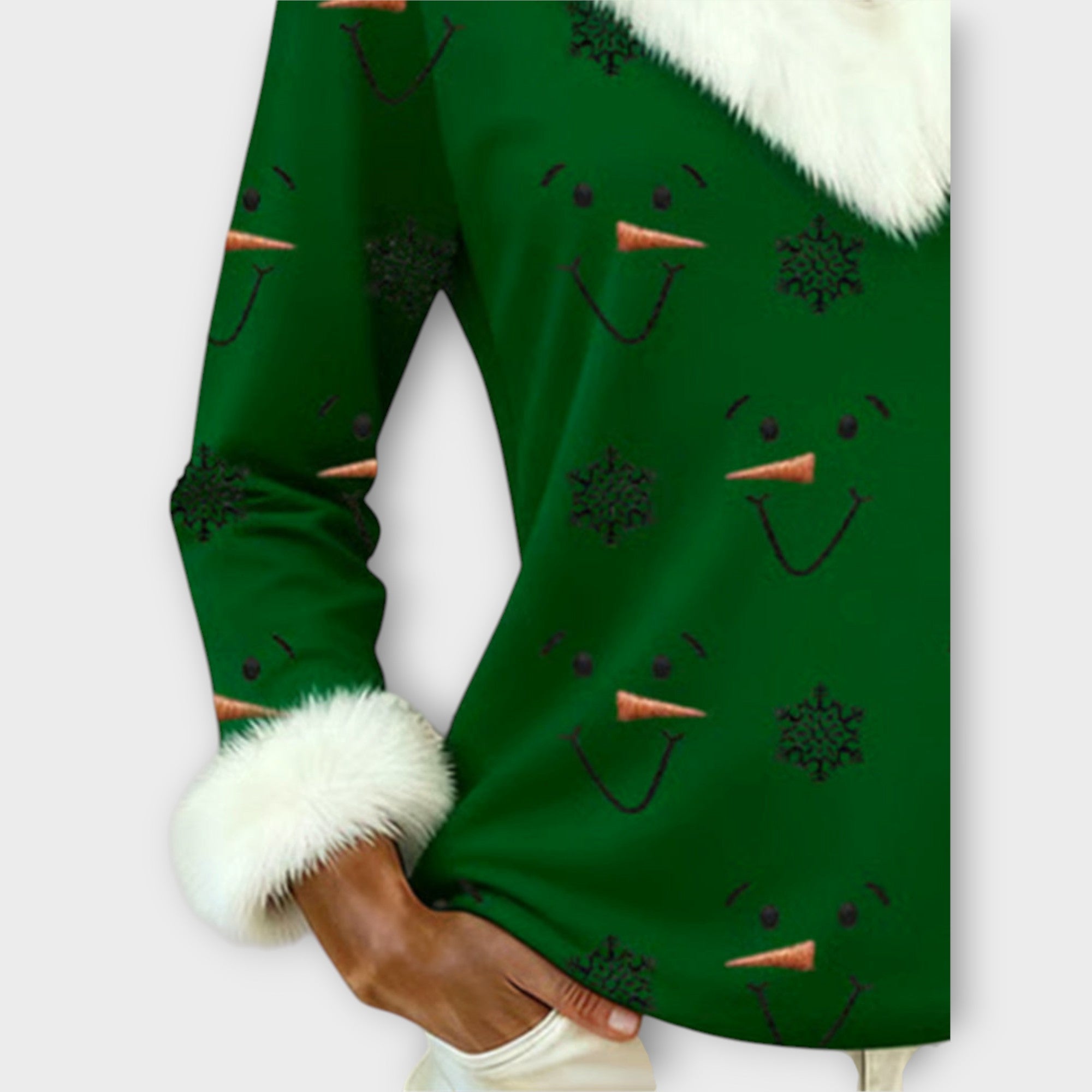 Sváteční top Frosty Smile z umělé kožešiny