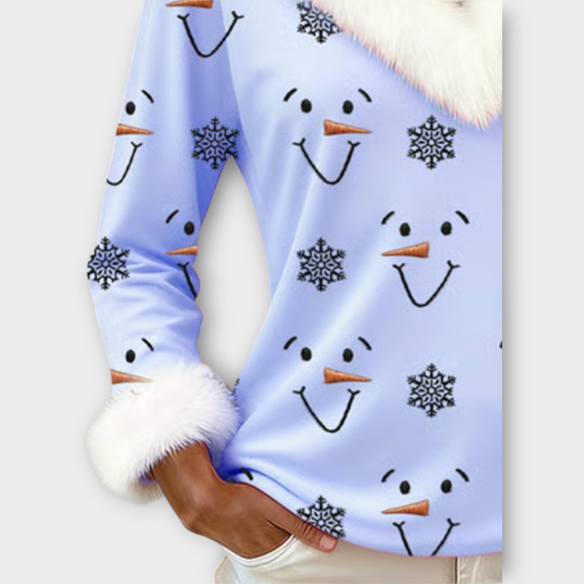 Sváteční top Frosty Smile z umělé kožešiny