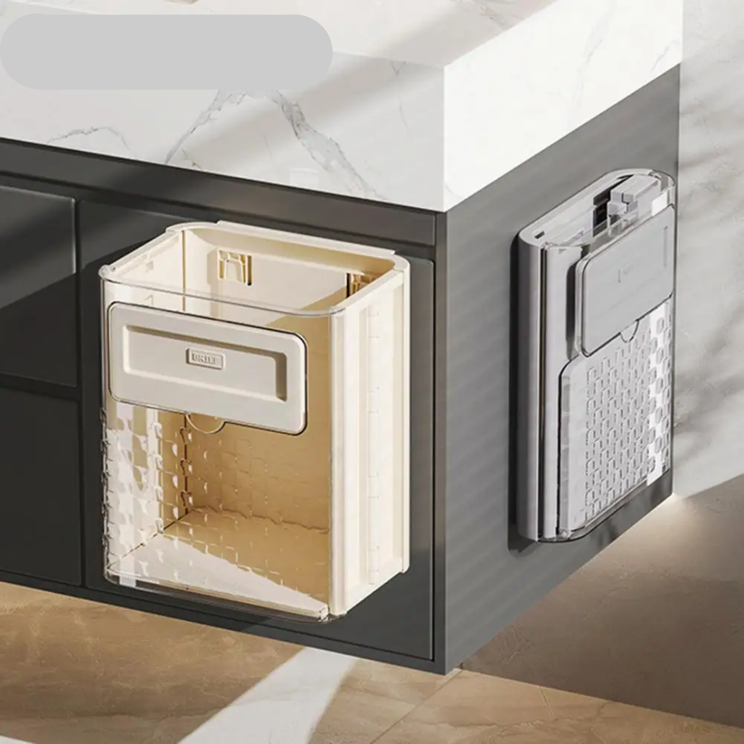 BinMate Cabinet Hanging Trash Can with Space-Saving Design