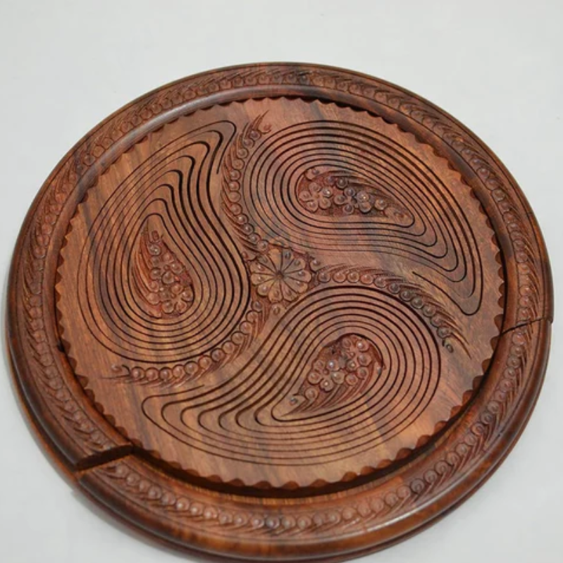 Handcrafted Wooden Fruit Serving Plate