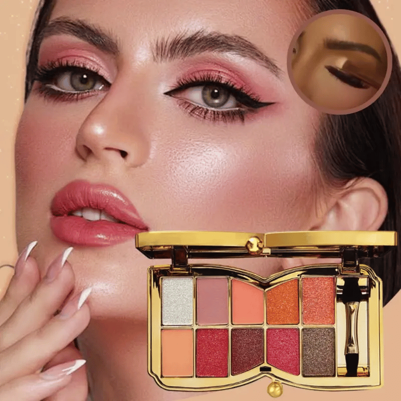 Your Beauty Diary - 10-Color Glitter Eyeshadow Palette with Blendable Shades