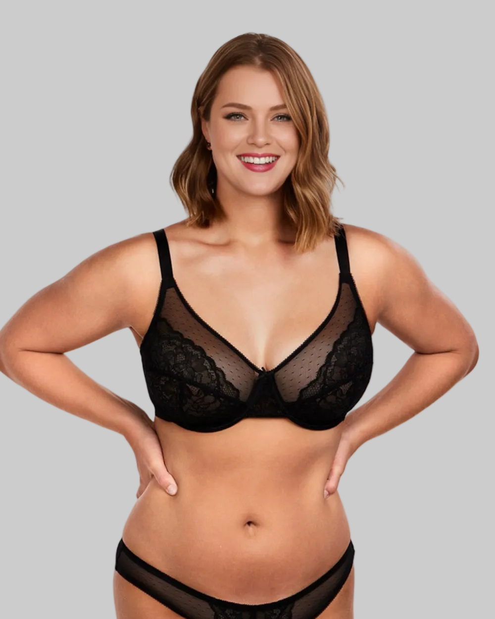 CurveLuxe - Lace Support Bra