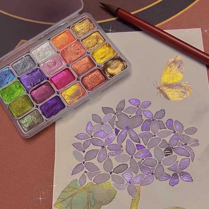 RadiantMuse - Pearlescent Watercolor Pigment Set