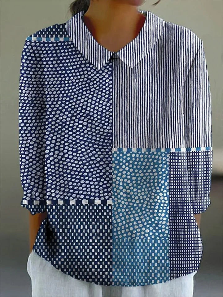 Leni - Vintage Colorful Blouse