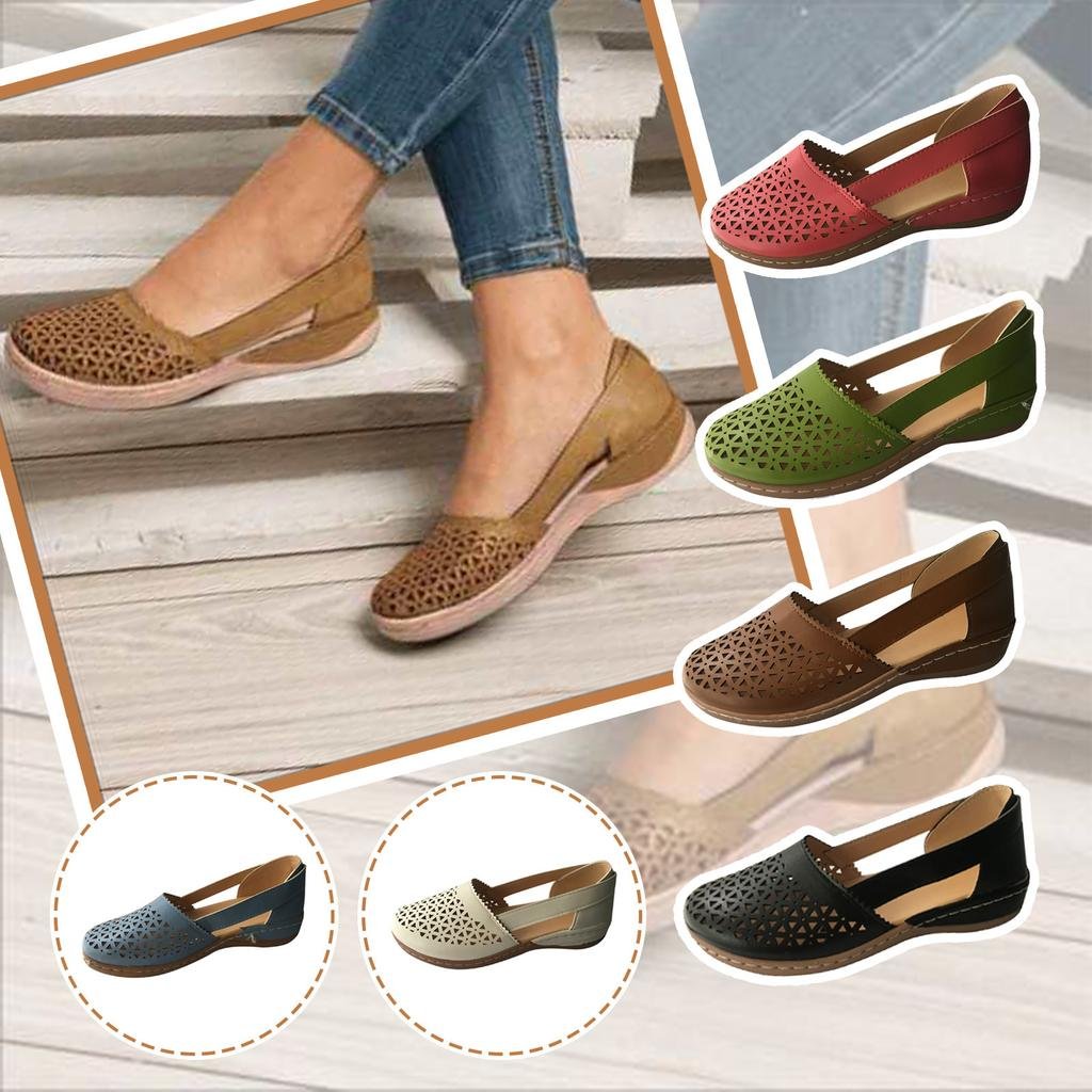 Women's Cutout Slip-On Comfort Sandals for Everyday Wear