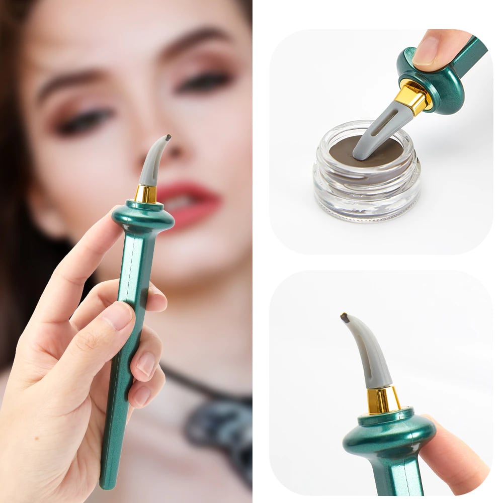 VelvetWing - Cream Eyeliner Set with Curved Applicator