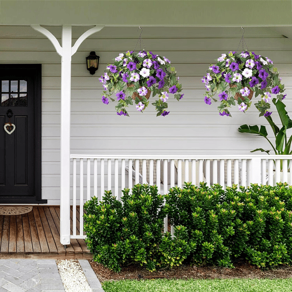 EverBloom Artificial Petunias – Lush Hanging Floral Décor
