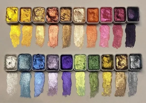 LuminaBurst - Metallic Watercolor Paint Set for Art Calligraphy and Craft Projects