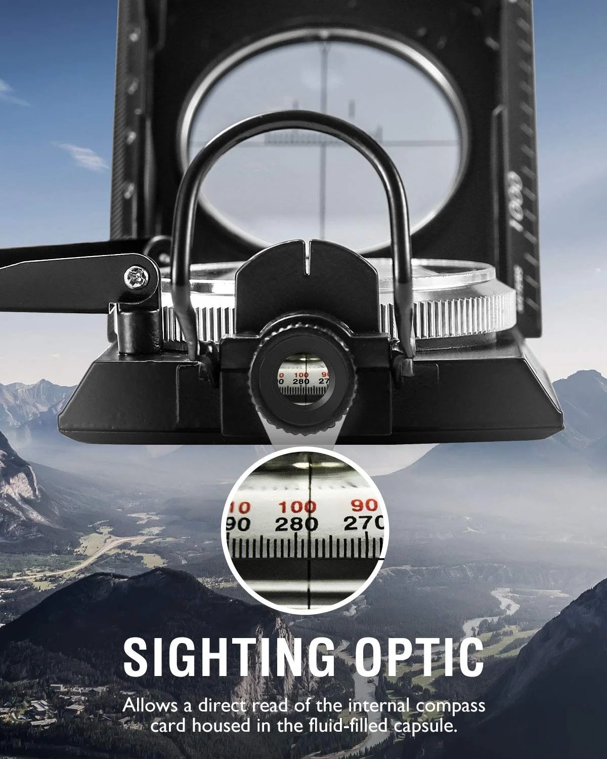 Multifunctional Lensatic Compass with Sighting & Inclinometer