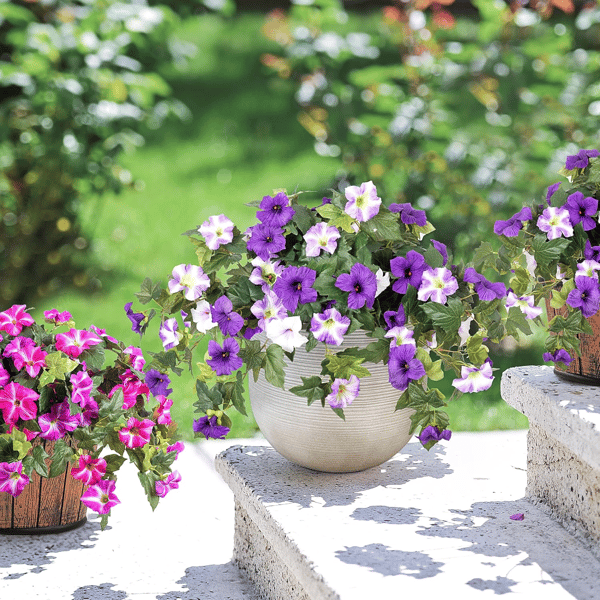 EverBloom Artificial Petunias – Lush Hanging Floral Décor