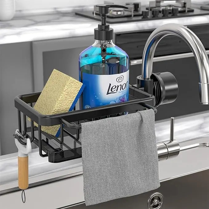 FlowGrip Organizer — Faucet-Mounted Sink Organizer Rack