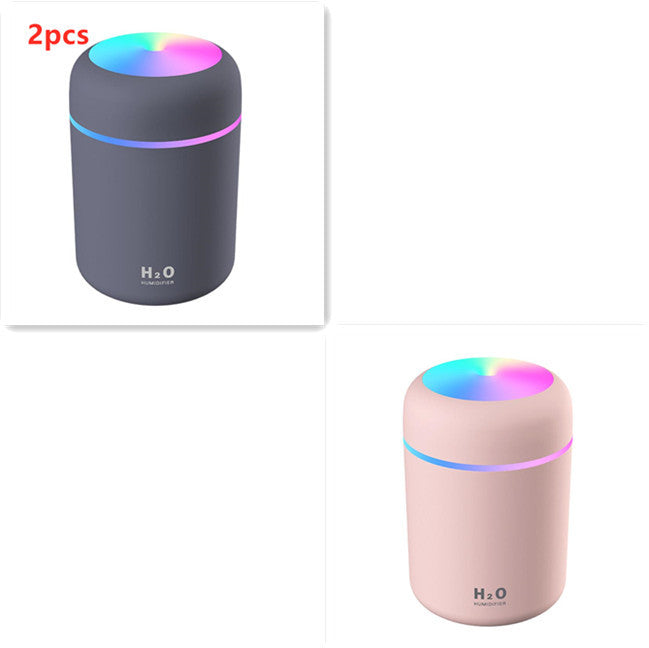 USB Cool Mist Humidifier with LED Light for Bedroom and Desk