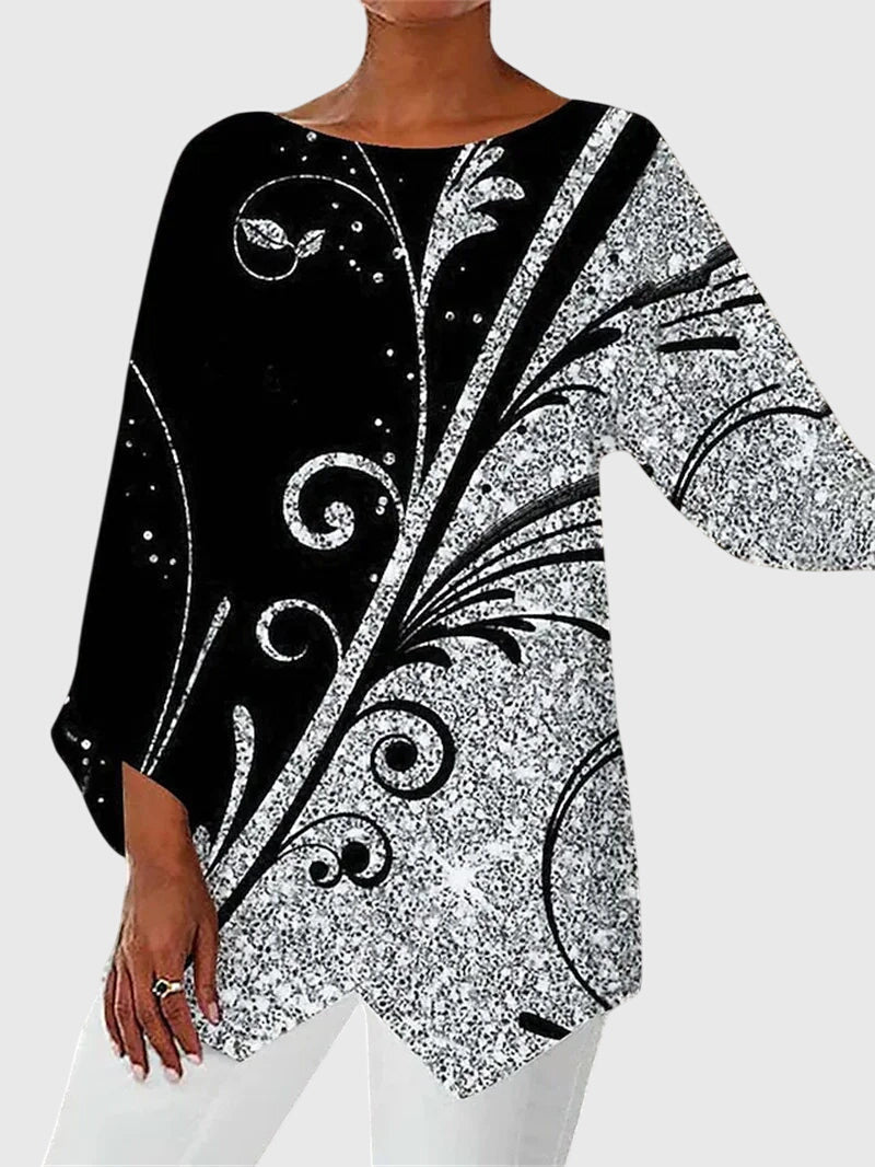 Avery - Elegant top med rund hals