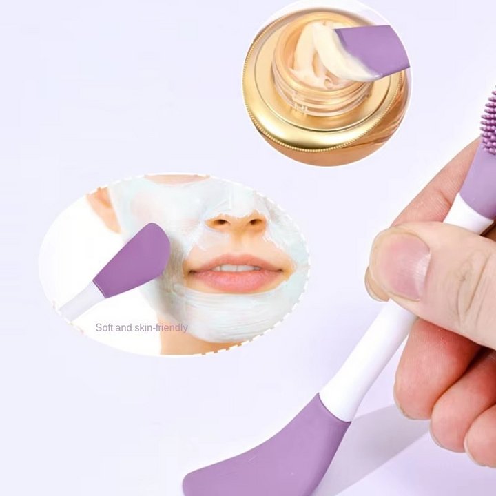 GlowGlide — Silicone Face Mask Applicator Brush