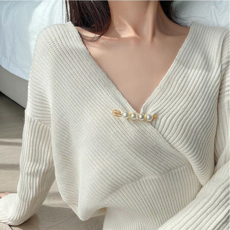 Pearl Accent - Sweater Clip & Brooch