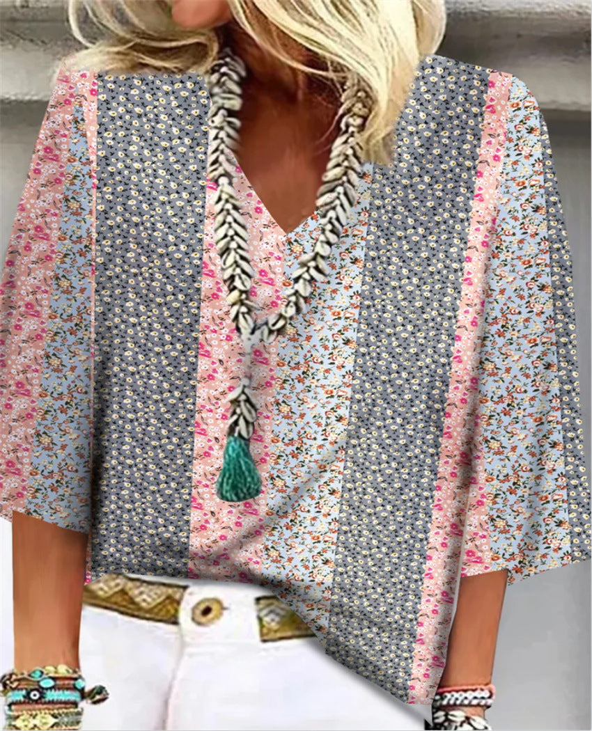 Ayla - Blomstret bluse