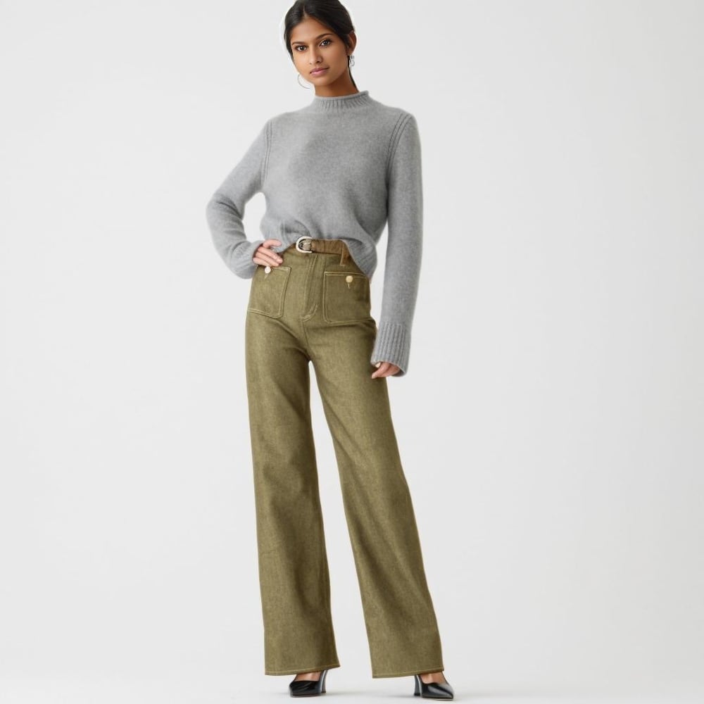 Riviera Trousers – Základní rovné kalhoty s vysokým pasem