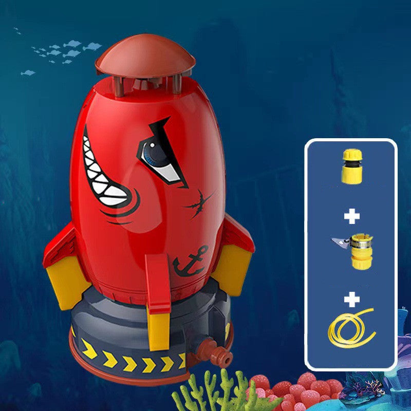 Rocket Water Sprinkler Toy for Outdoor Backyard Summer Play