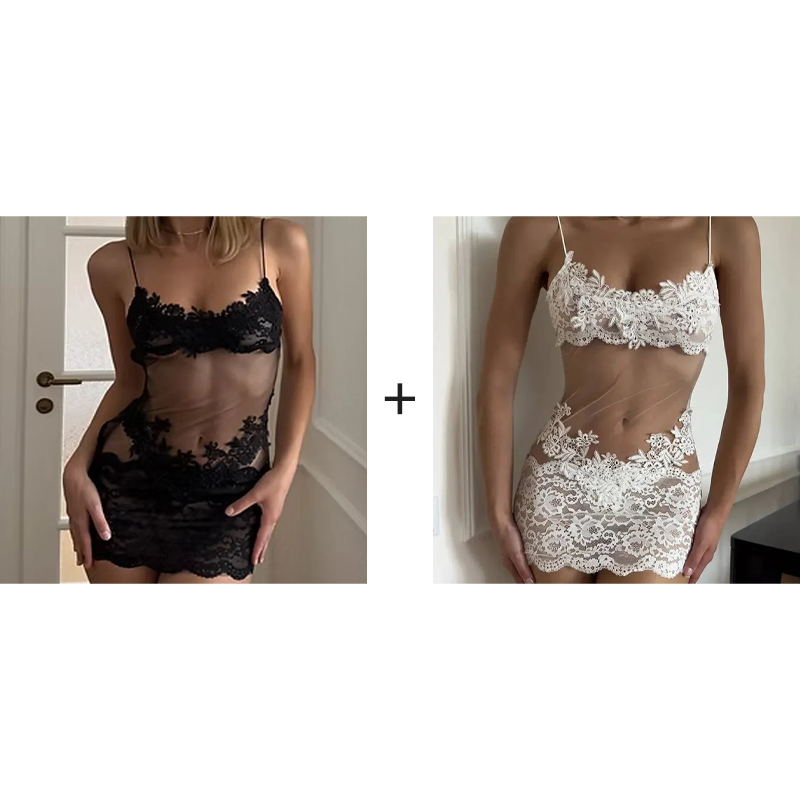 GlowSeren - Lace Babydoll Lingerie Dress