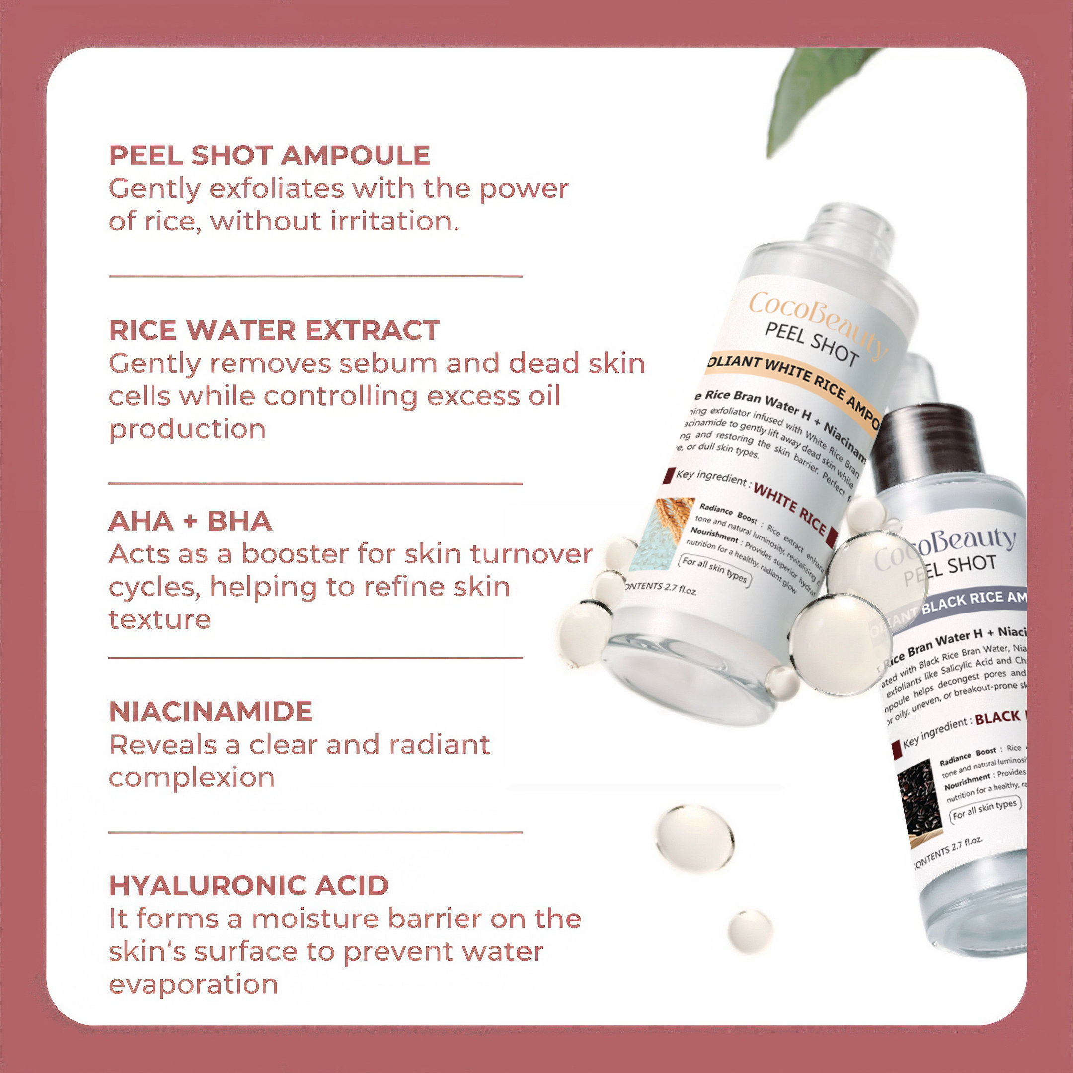 Rice Glow Ampullen-Serum für strahlend glatte Haut