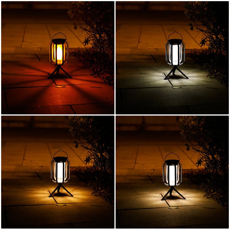 Dual-Flame solární lucerna – venkovní LED světlo s efektem plamene
