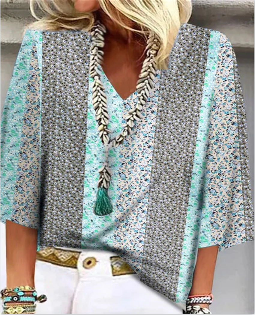 Ayla - Blomstret bluse