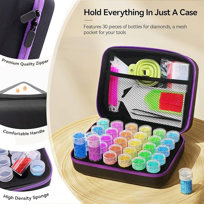 GlitterPen - diamantmalingsværktøj med dekorativ blomsterholder