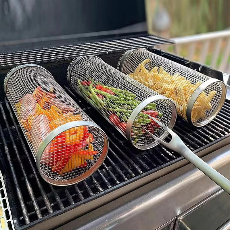 GrillSphere — Kosz do grillowania BBQ ze stali nierdzewnej