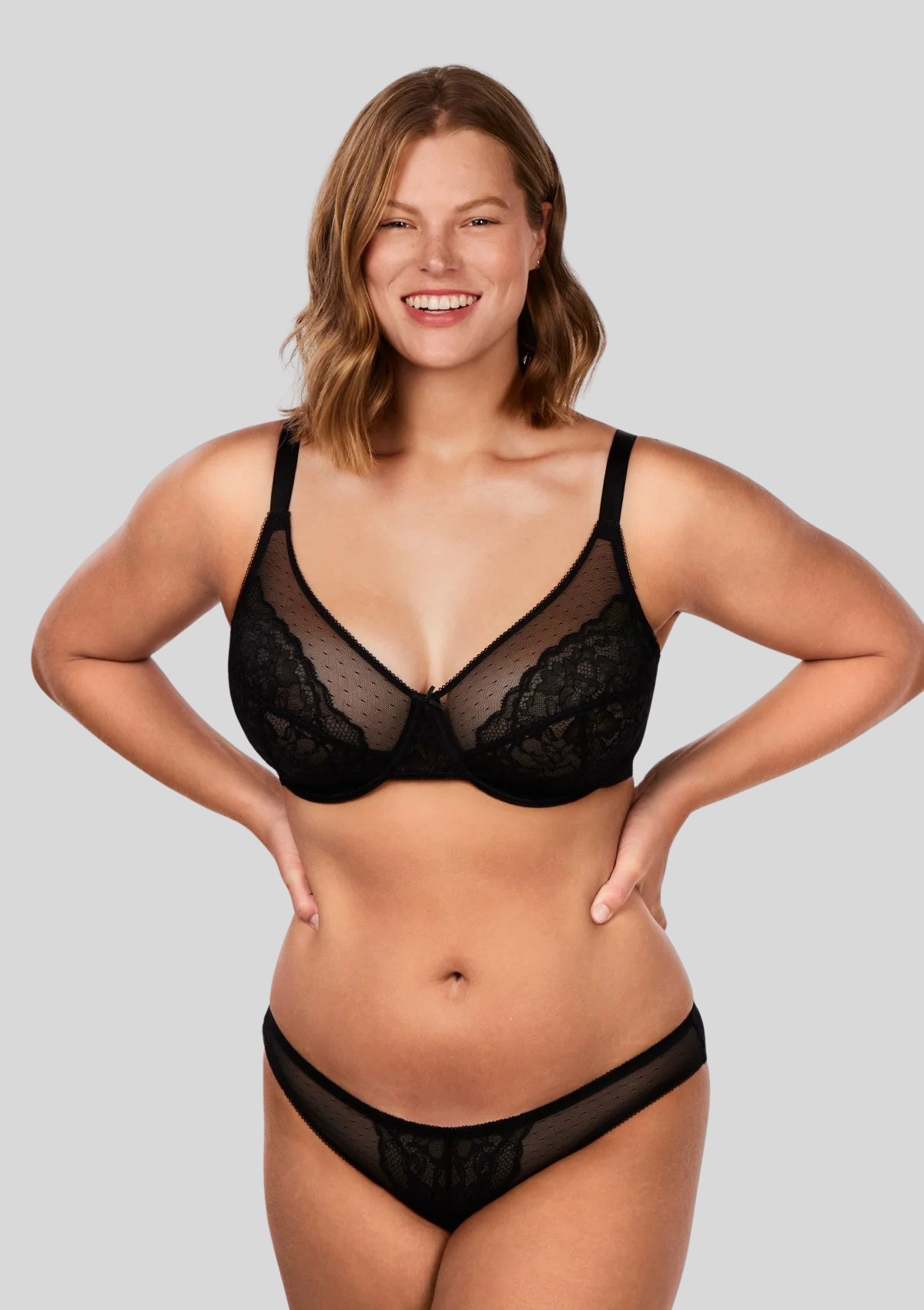 CurveLuxe - Lace Support Bra