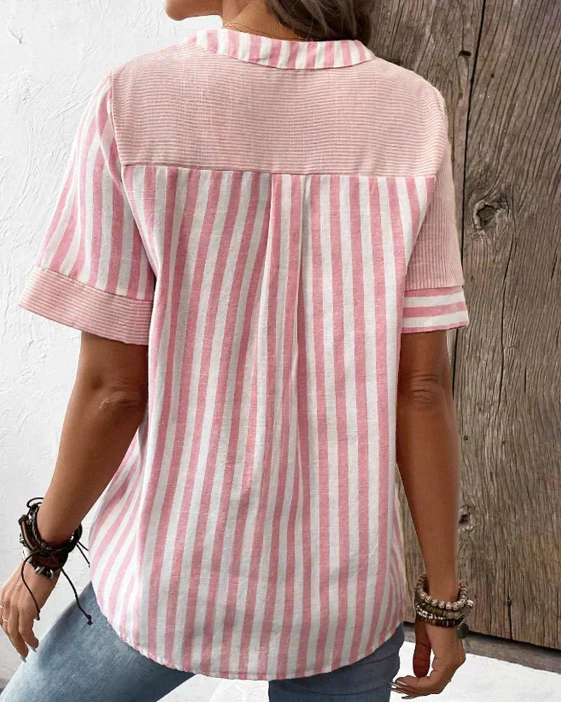 Kira - Soft Striped Blouse
