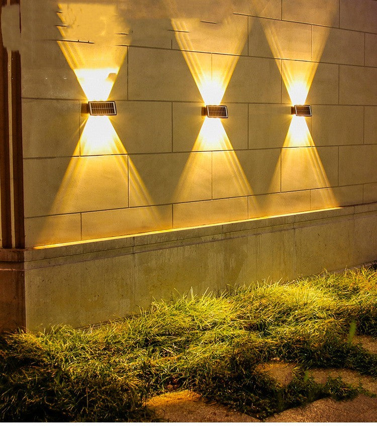 Solar LED Wall Light for Garden Patio Fence and Outdoor Lighting