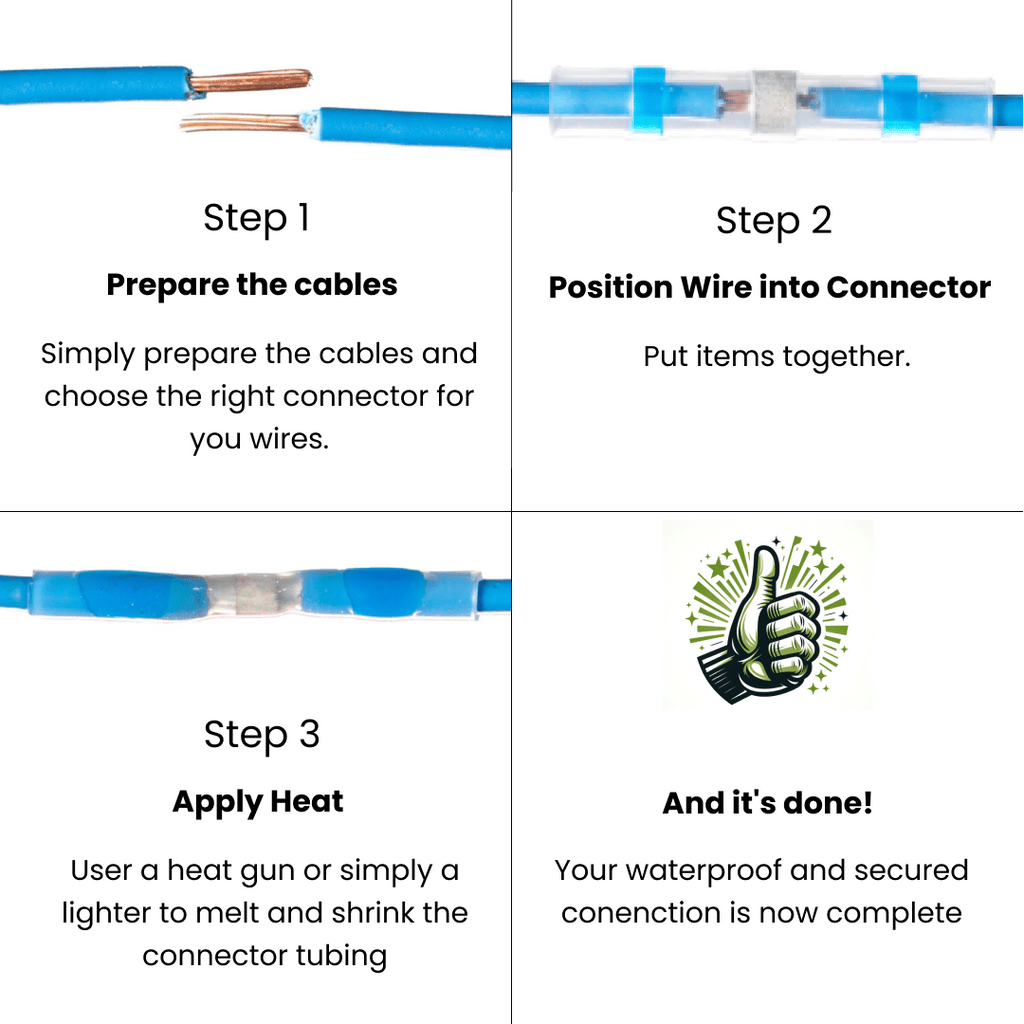 AquaSeal - Heat Shrink Solder Wire Connector Kit