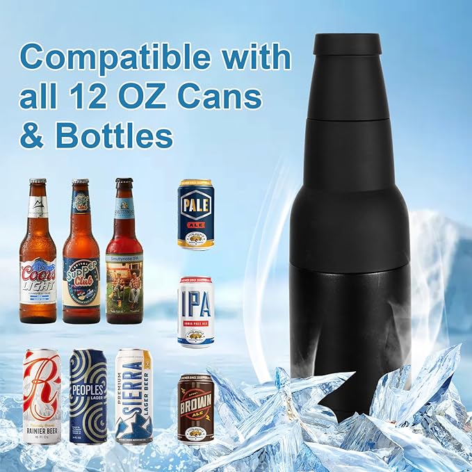 FrostyPop - Insulated Beer & Beverage Holder with Bottle Opener