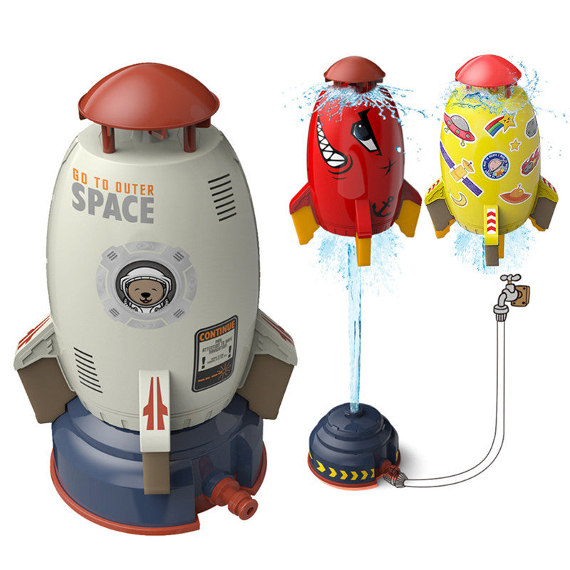 Rocket Water Sprinkler Toy for Outdoor Backyard Summer Play