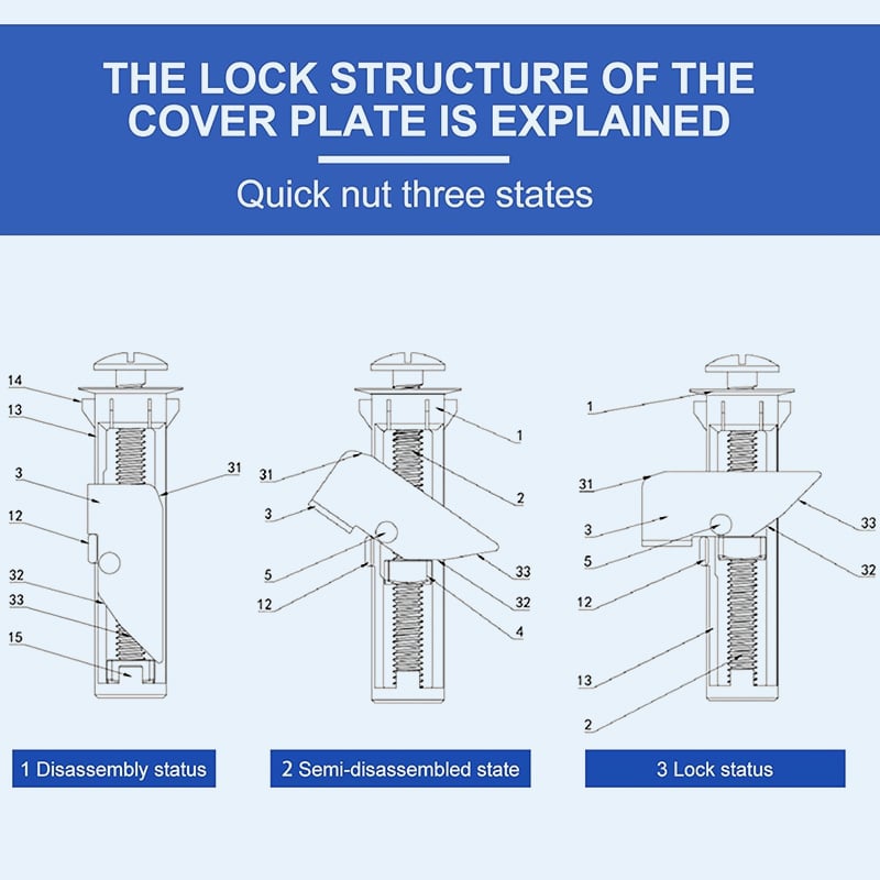 Universal Toilet Seat Replacement Bolt Set for Secure Installation