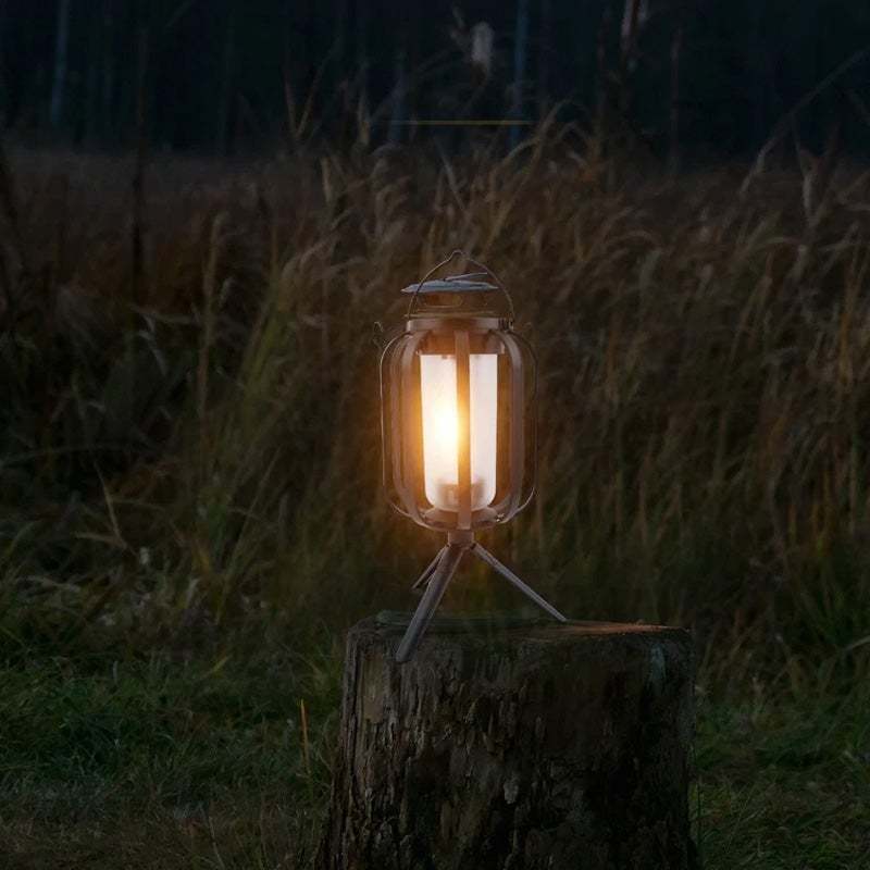 Dual-Flame solární lucerna – venkovní LED světlo s efektem plamene