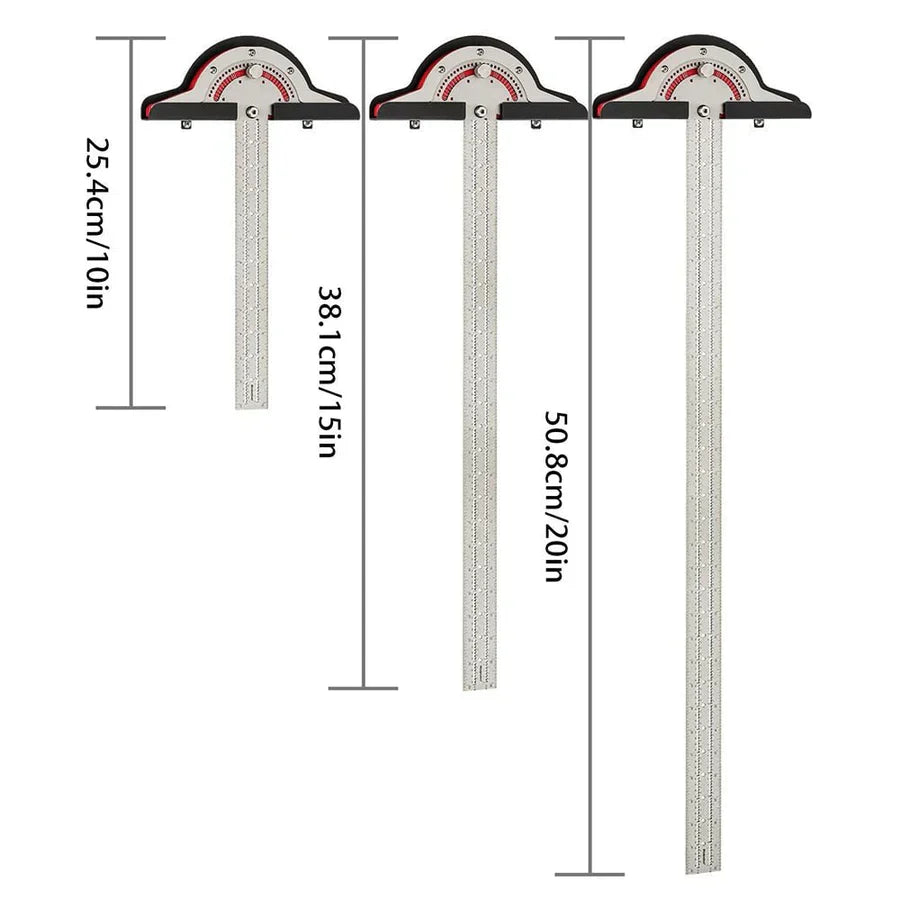 AccuRuler Adjustable Angle Measuring Ruler for Woodworking