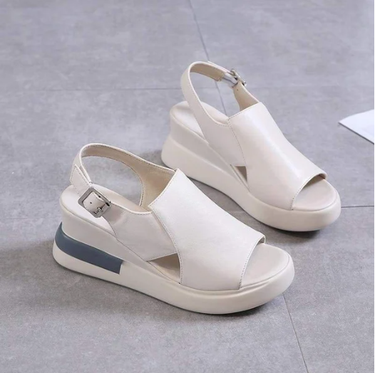 Women's Platform Comfort Sandals with Adjustable Straps