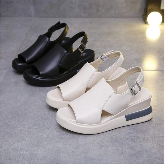 Women's Platform Comfort Sandals with Adjustable Straps