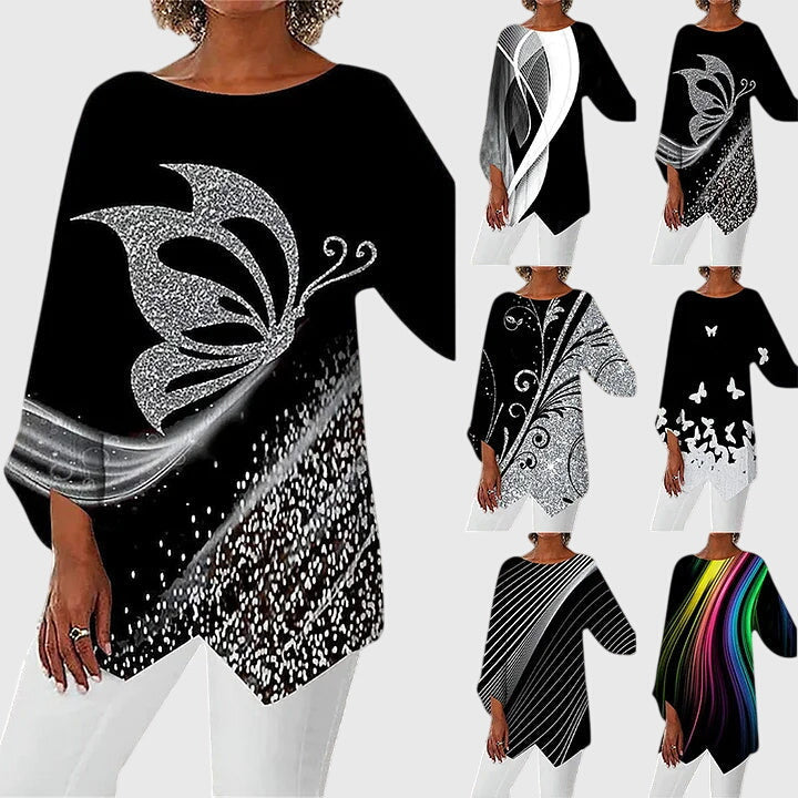 Avery - Elegant top med rund hals