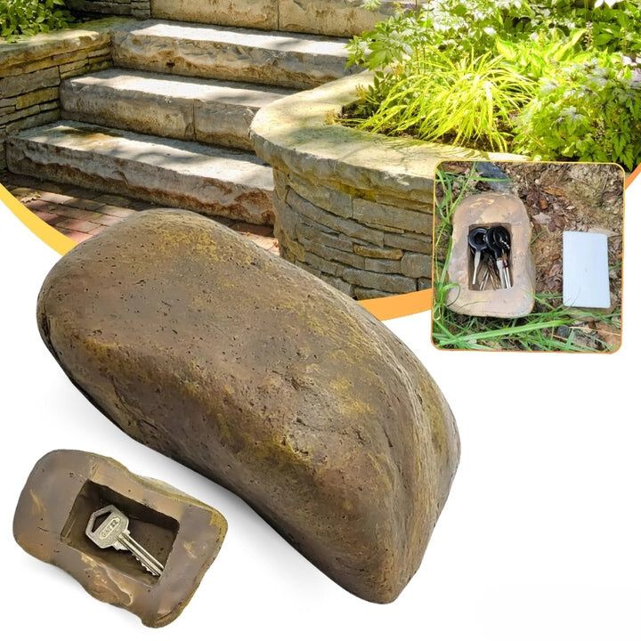 RockFort — Outdoor Hidden Key Holder Rock with Storage Compartment