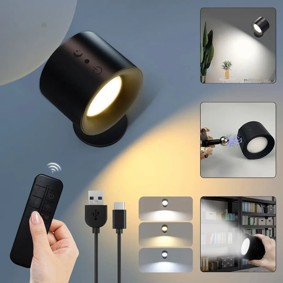 LumaFlex — Rechargeable Magnetic LED Wall Light with Remote