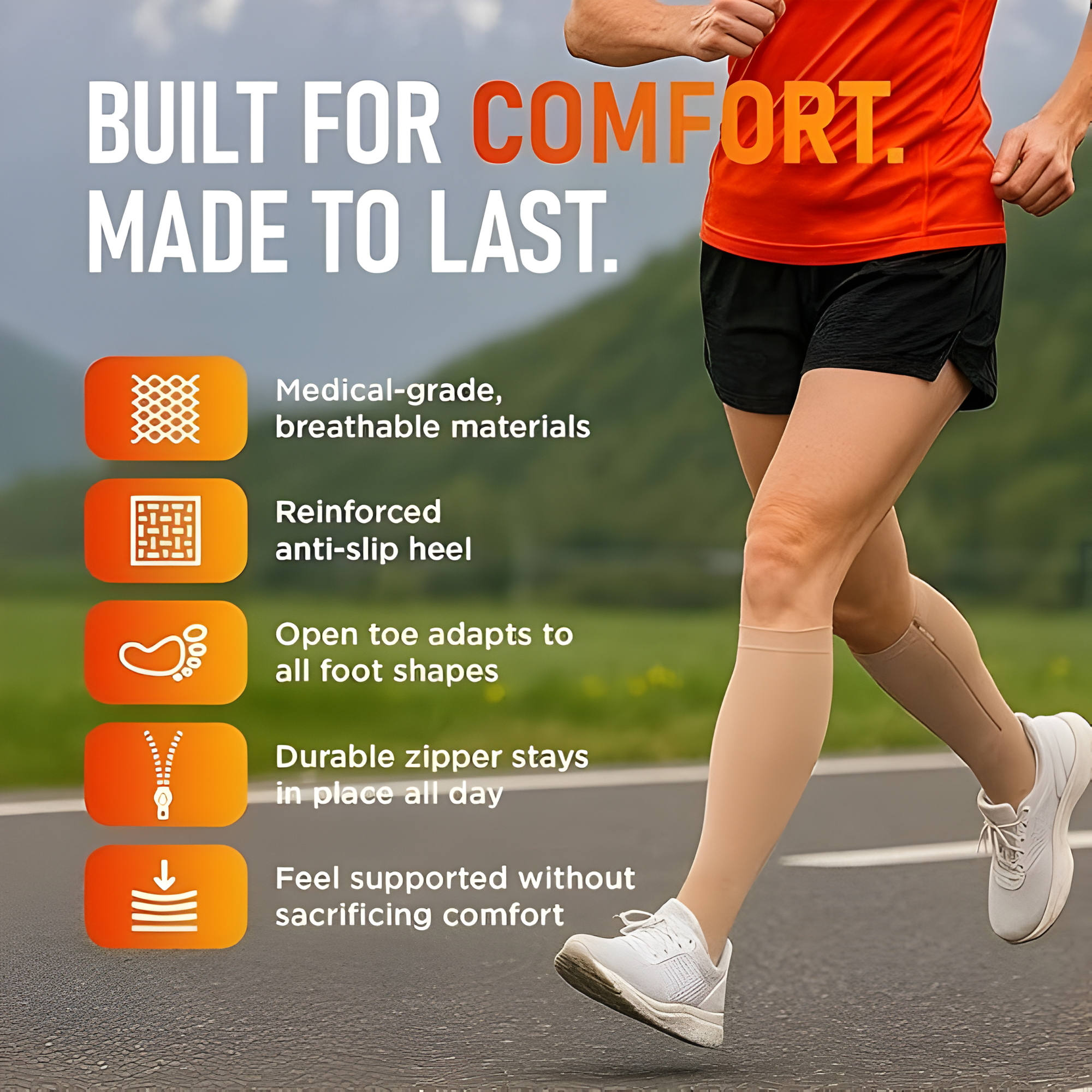FlexSupport - Zipper Compression Socks
